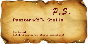 Paszternák Stella névjegykártya