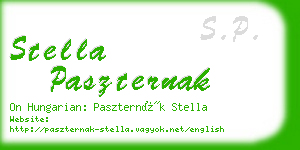 stella paszternak business card